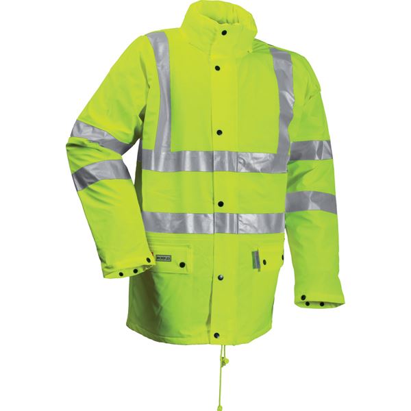 Lyngsoe Microflex FR Hi Vis Yellow Winter Rain Jacket FR LR3456 Yellow