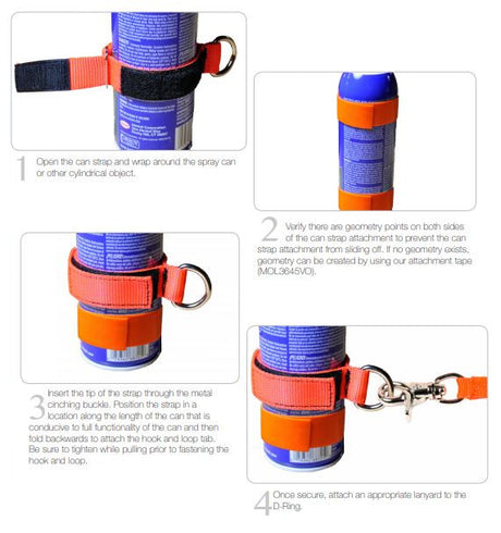Ty-Flot Lanyard Can Strap Attachment with Metal D-Ring