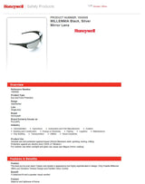 Honeywell 1000005 Millennia Safety Glasses Black Frame Antifog Silver Lens