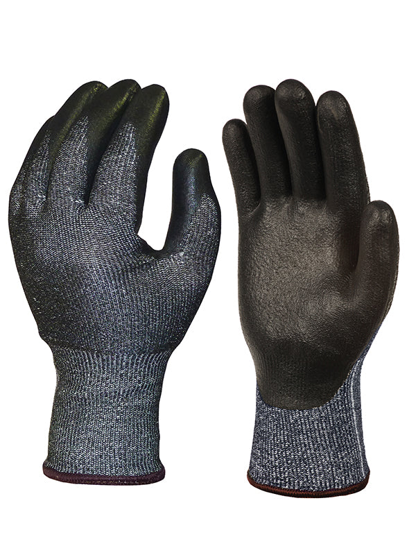Skytec Guanti sky27-xl Ninja Knight taglio 5 bi-poly Palm Coat Guanto, taglia: XL, Grigio/Nero (Confezione da 2