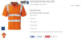 Orbit HVPS03R Mercury Polyester Reflective Bands Rail Workwear Orange Hi Vis Polo Shirt