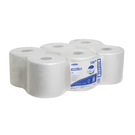 Kimberly Clark 7266 WYPALL L10 Extra Wiper Centrefeed Roll 6 Pack