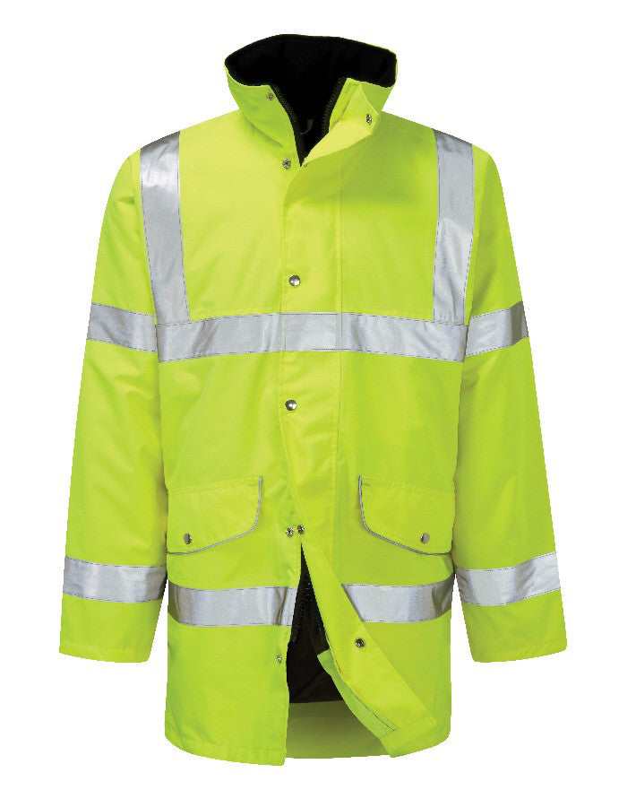 Orbit Rapier Waterproof Breathable Hi Vis Yellow Rain Work Jacket