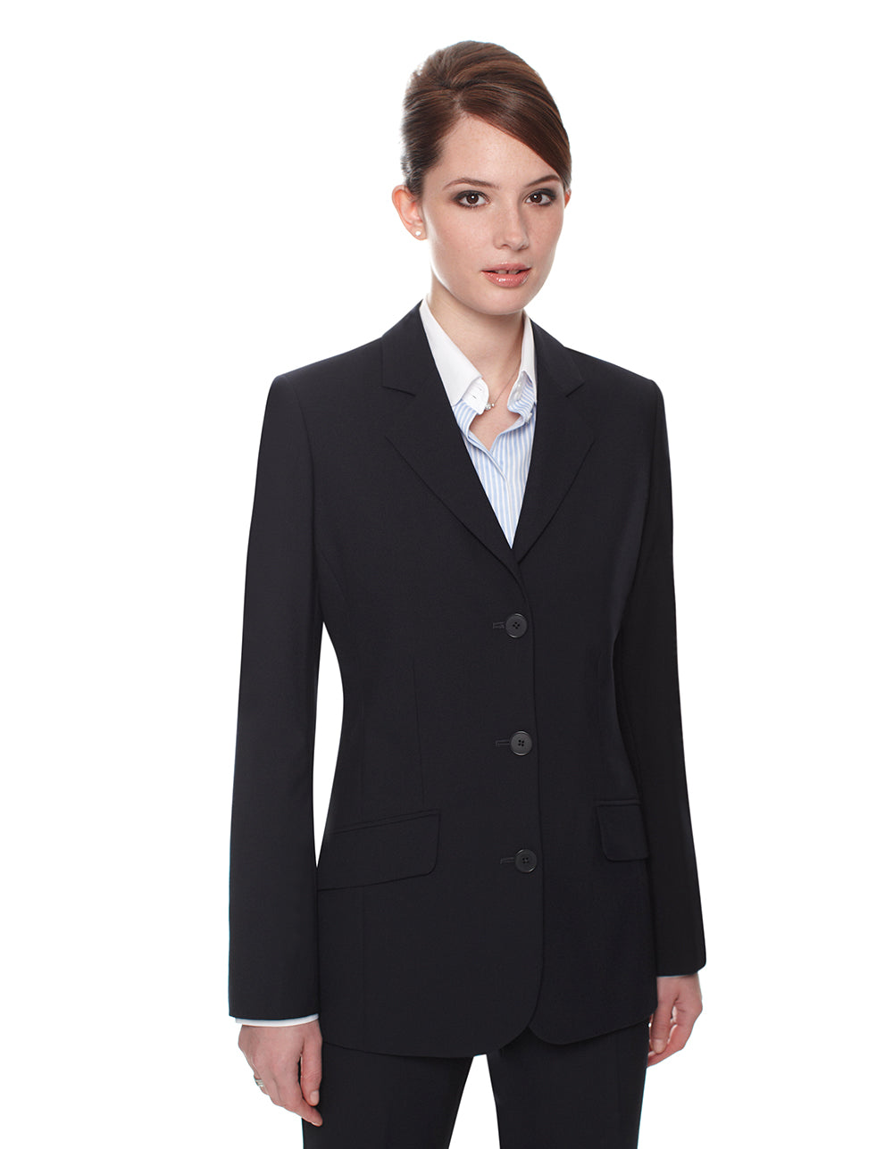 ClubClass Rome Ladies Formal Jacket Navy Pinstripe Size 26