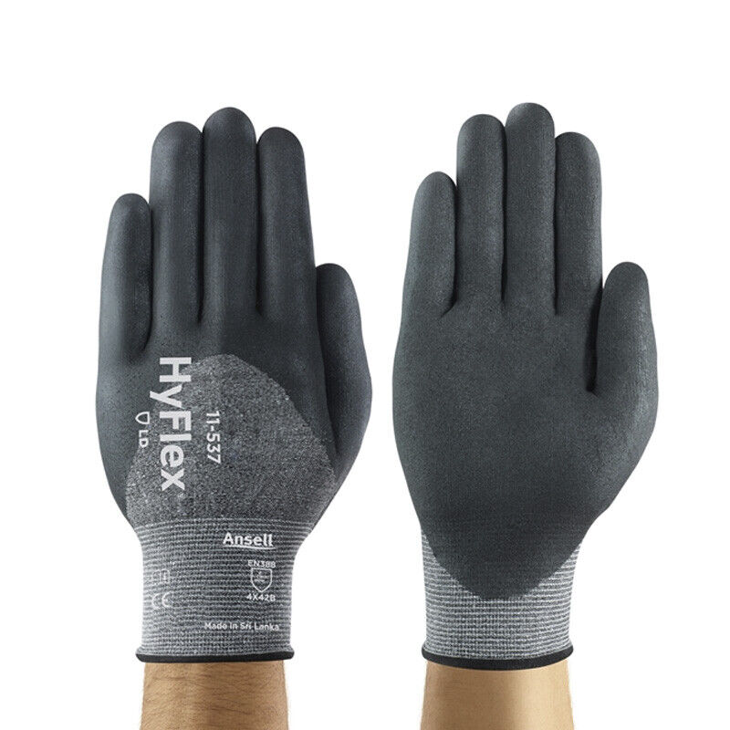 Ansell Hyflex 11-537 Palm Dipped Light Duty Work Gloves