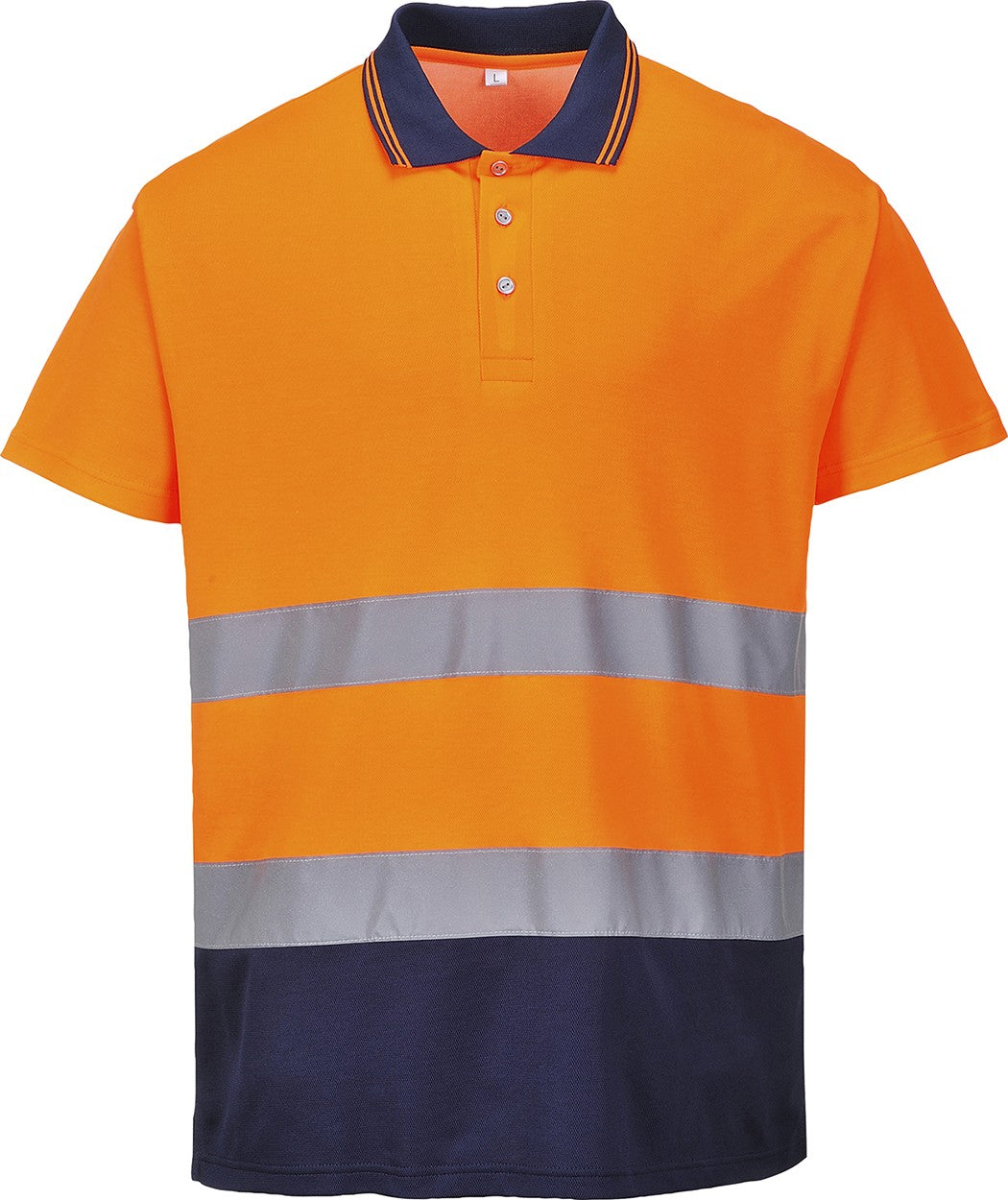 Portwest S174 Two Tone Work Polo High Visibility Navy/Orange