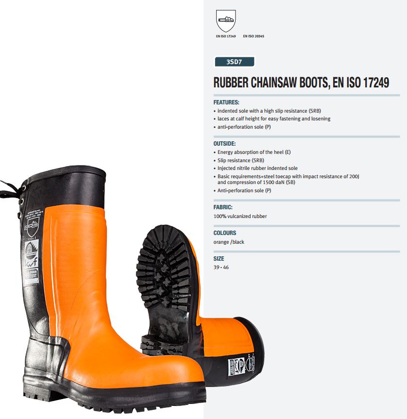 SIP Forestry 3SD7 Class-3 Chainsaw Protection Wellington Boots