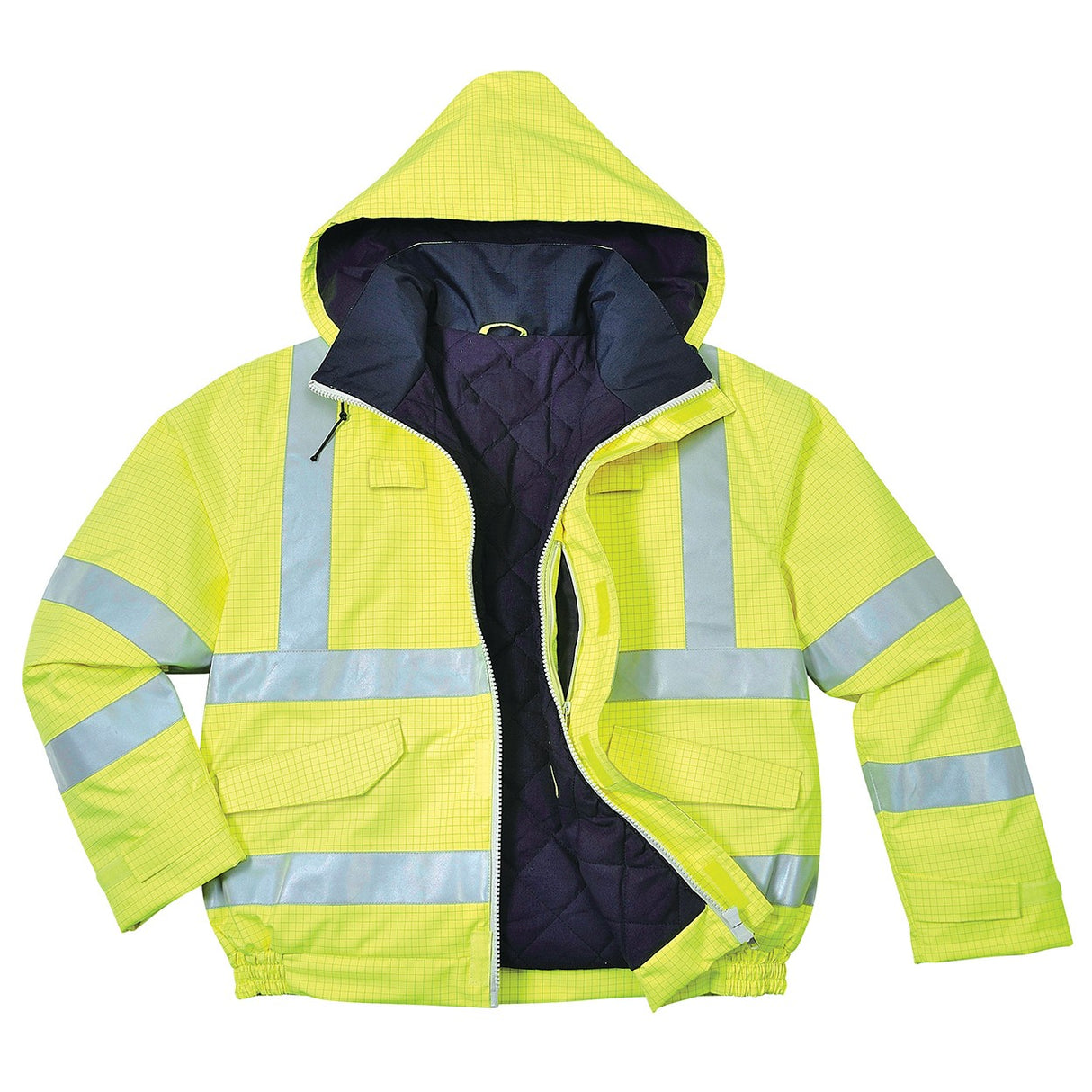 Portwest S773 Bizflame Rain Hi-Vis FR Bomber Jacket Yellow