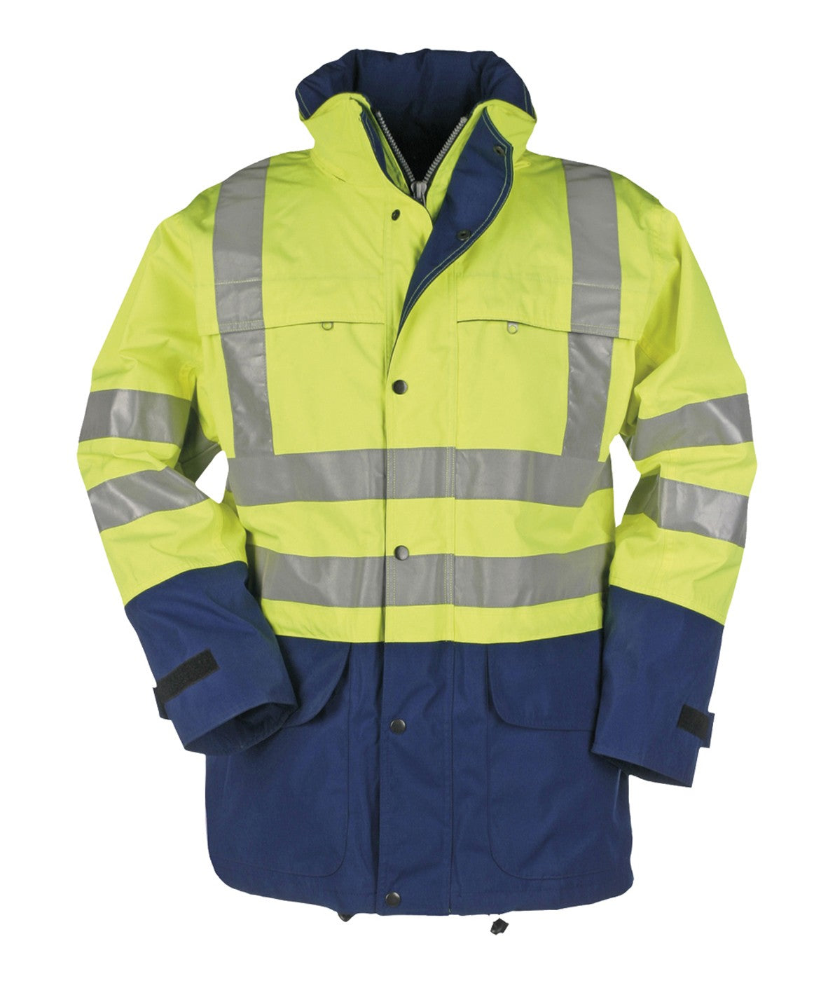 Sioen Brighton Hi-Vis Yellow/Navy Rain Jacket 132Z