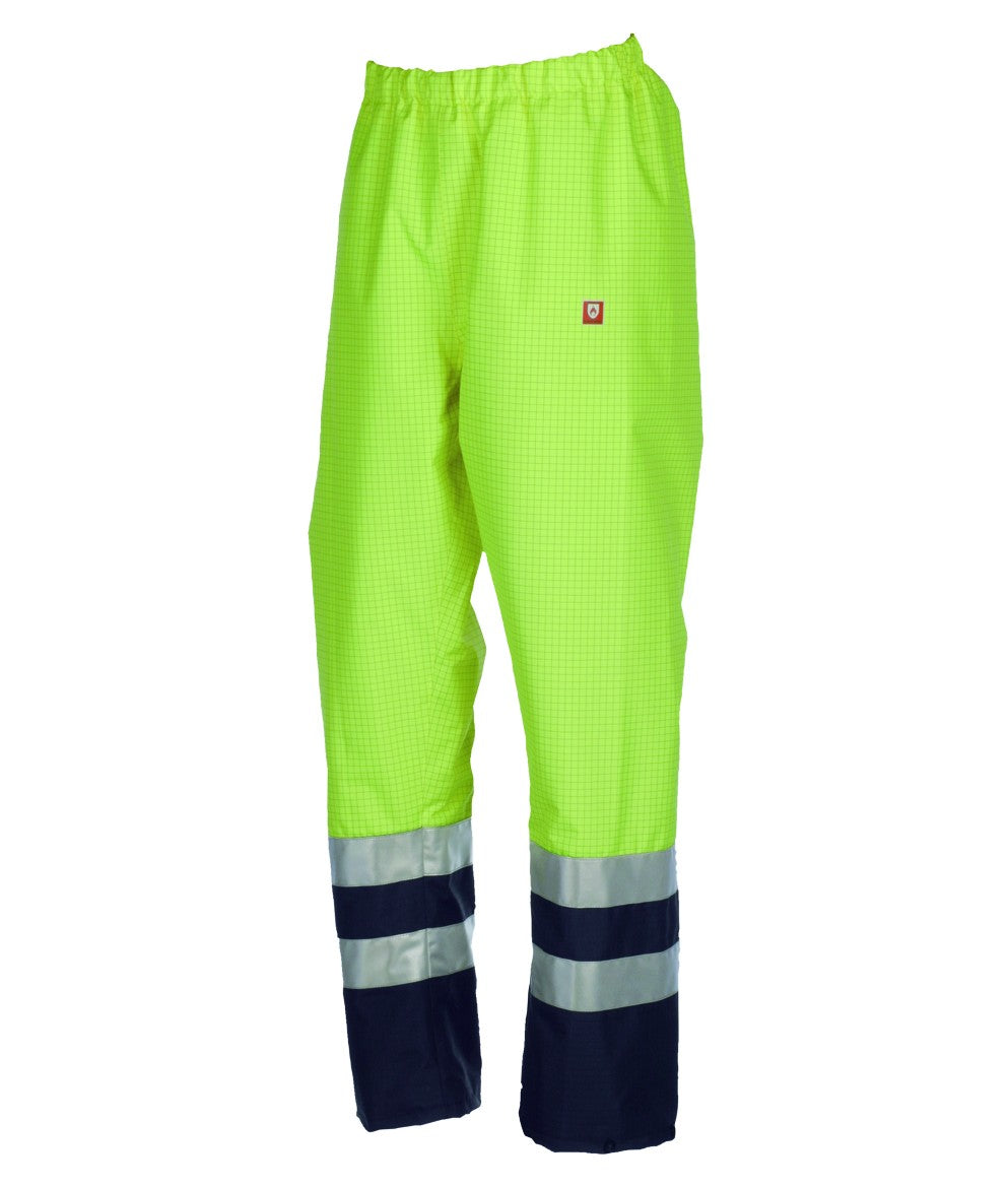 Sioen Tielson Flame Retardant Anti Static Hi Vis Yellow/Navy Rain Trousers 5874