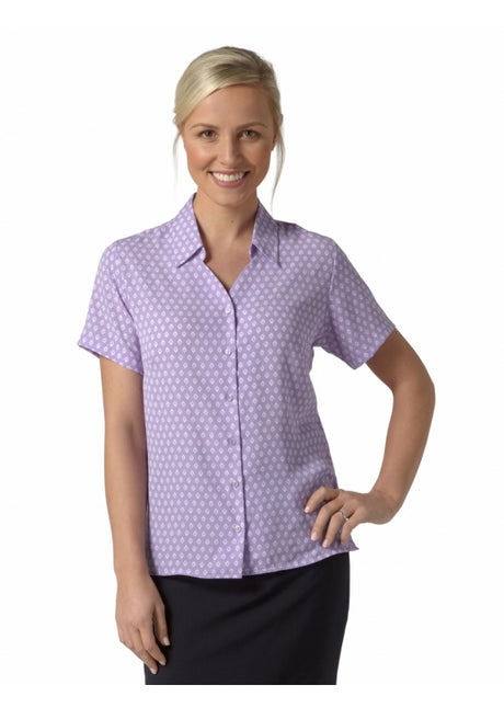 Vortex Sofia Short Sleeve Blouse Lilac Size 16