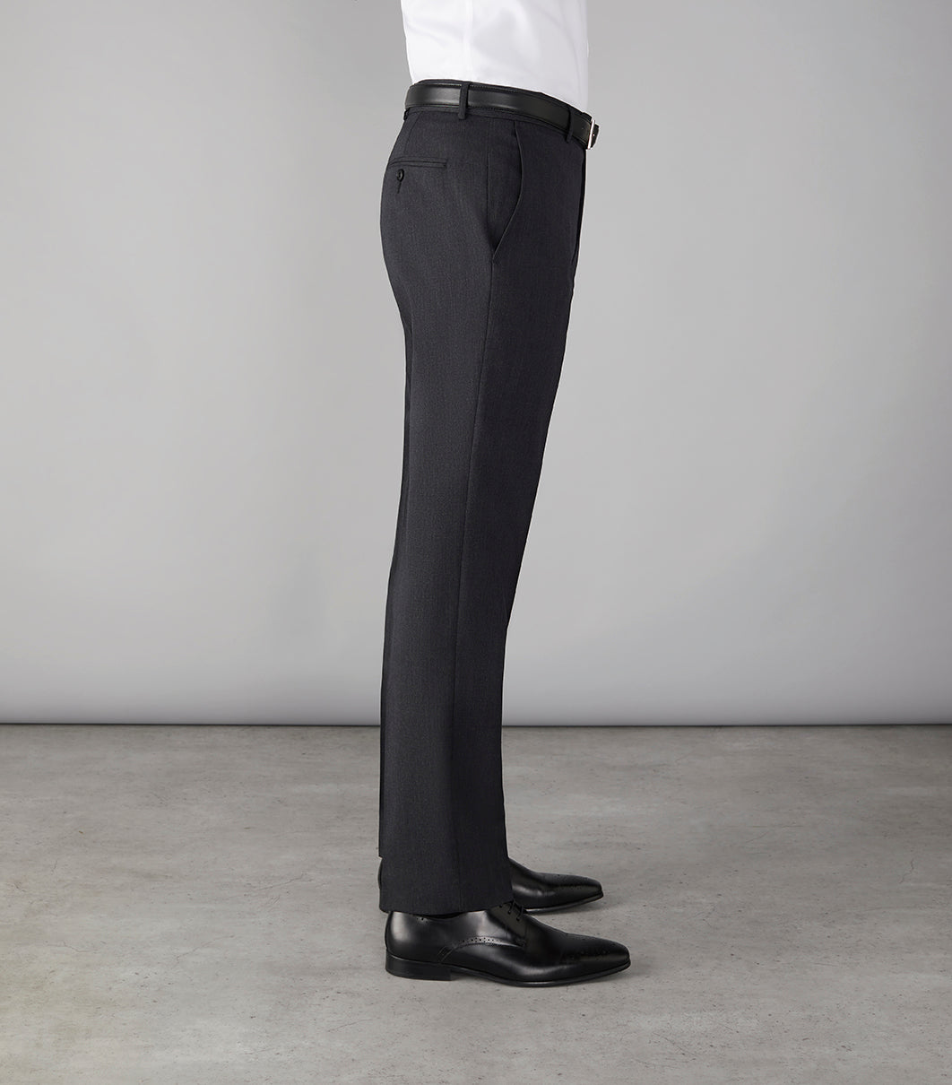 Clubclass Soho Flat Front Men Black Formal Trousers