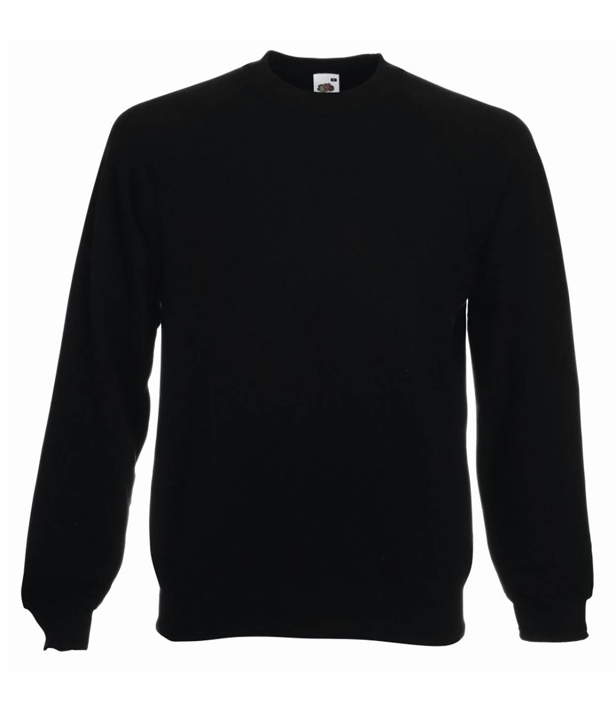 Fruit of the Loom SS8 Men Sweatshirt Reglan Sleeve Black North Sea Workwear