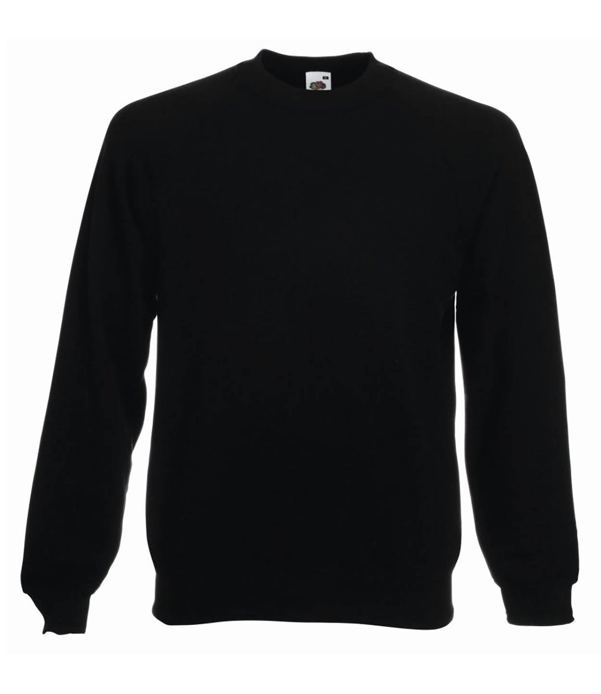 Fruit of the Loom SS8 Men Sweatshirt Reglan Sleeve Black