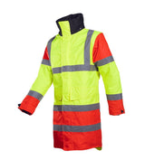 Sioen Thoras 428A Waterproof Hi Vis Detachable Lining Quilted Winter Rain Parka Jacket