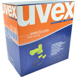 Uvex Hi-Com Disposable Earplugs Corded SNR=24dB Lime 200 Pairs