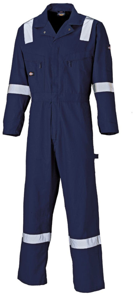 Dickies WD2279LW Lightweight 100% Cotton Hi Vis Navy Coverall