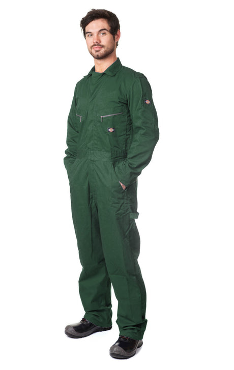 Dickies WD4879 Men Deluxe Overall Polycotton Coverall Green, Size - 38"